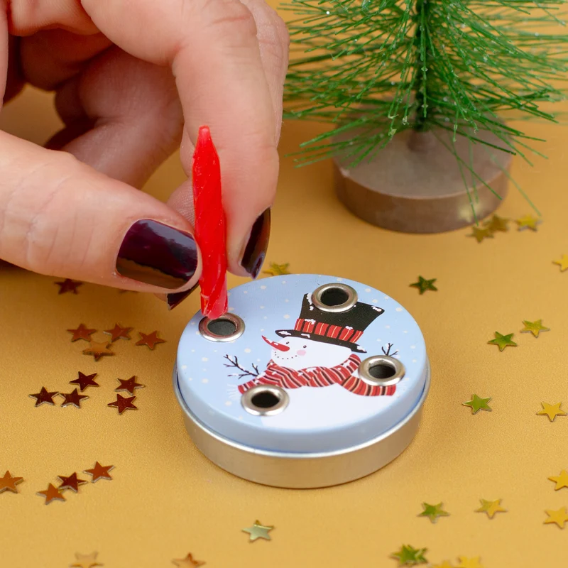 Mini Adventskranz zu Weihnachten mit verschiedenen Motiven inkl. Kerzen