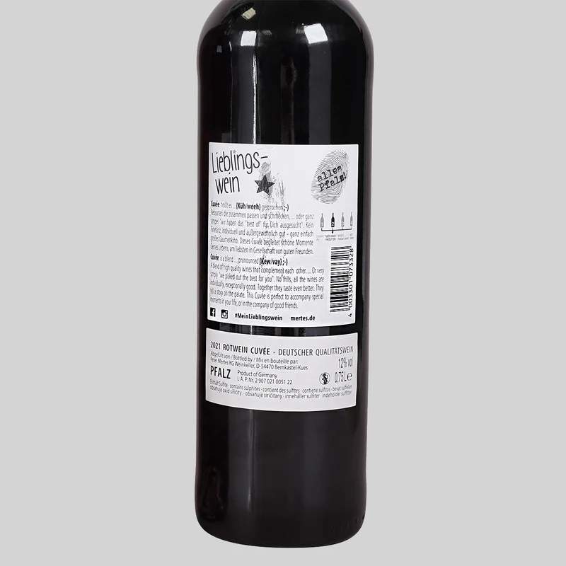 Lieblingswein Cuvée Rotwein Halbtrocken 0,75 l