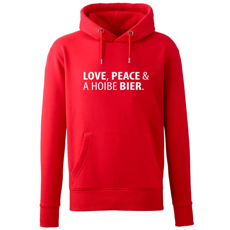 Hoodie "Love, Peace & A Hoibe Bier"