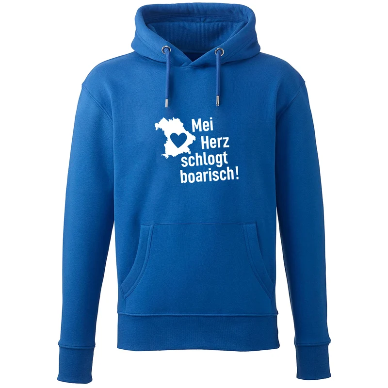 Hoodie "Mei Herz schlogt boarisch"