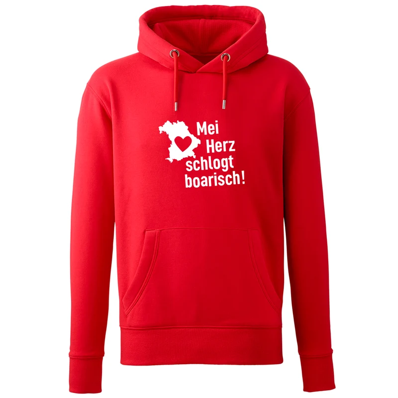 Hoodie "Mei Herz schlogt boarisch"