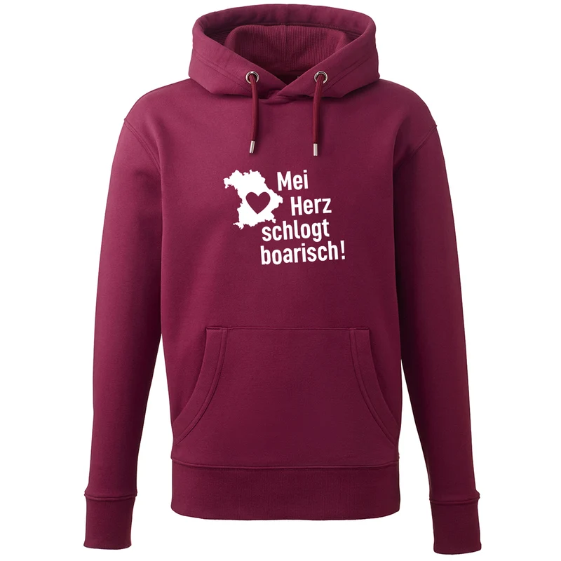 Hoodie "Mei Herz schlogt boarisch"