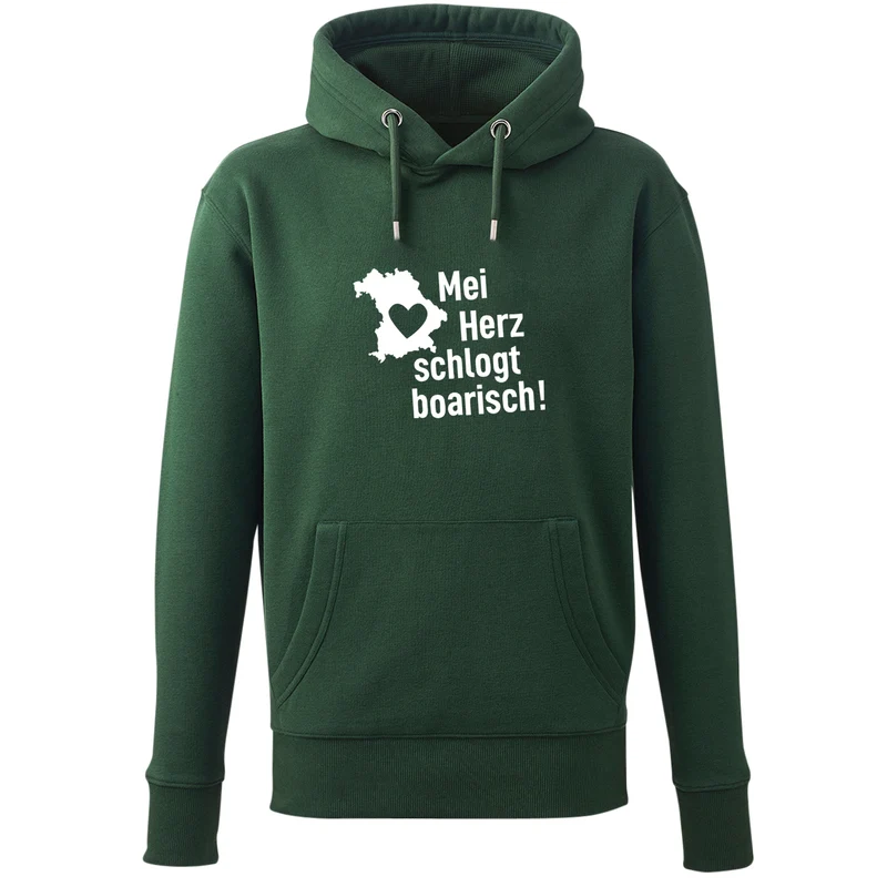 Hoodie "Mei Herz schlogt boarisch"