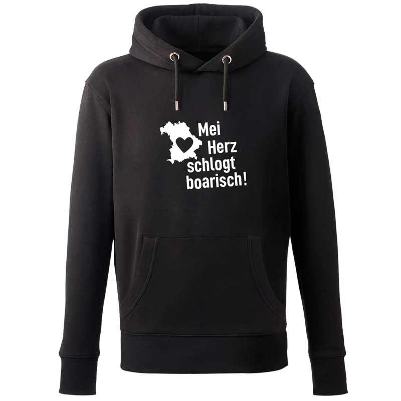 Hoodie "Mei Herz schlogt boarisch"