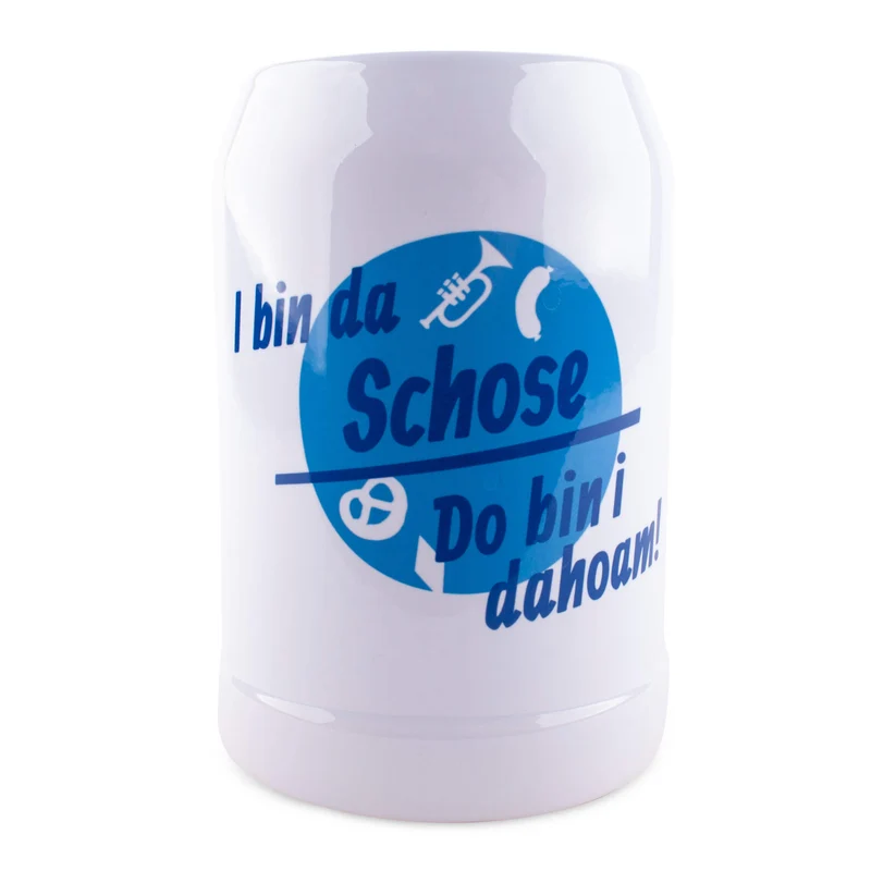 Bierkrug "Do bin i dahoam" mit Wunschname