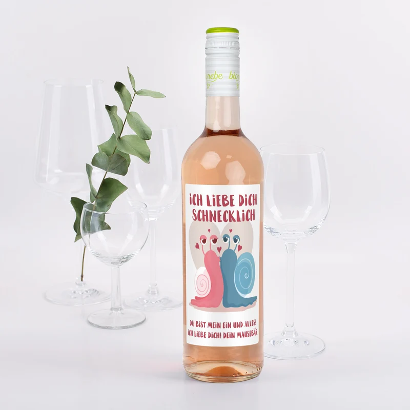 Ich liebe dich schnecklich - Biorebe Wein zum Valentinstag | Weißwein, Rotwein, Rosé