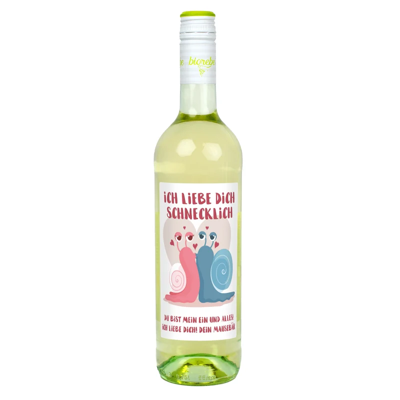 Ich liebe dich schnecklich - Biorebe Wein zum Valentinstag | Weißwein, Rotwein, Rosé