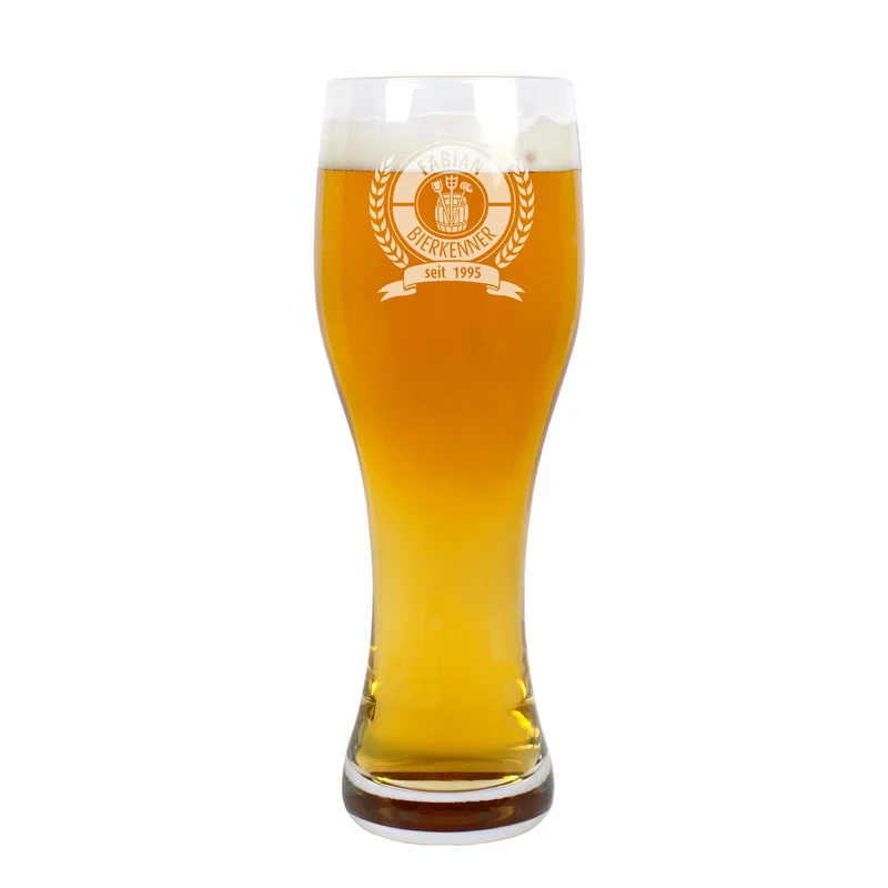 Personalisiertes Leonardo Weizen-Bierglas Bierkenner in zwei Größen