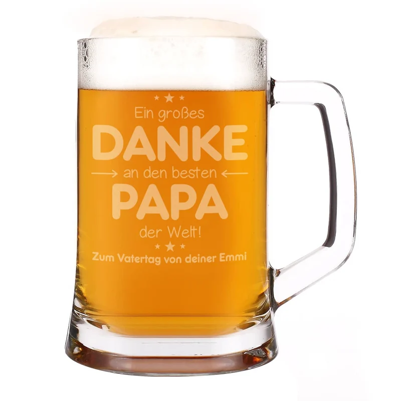 Danke Papa - Bierglas zum Vatertag