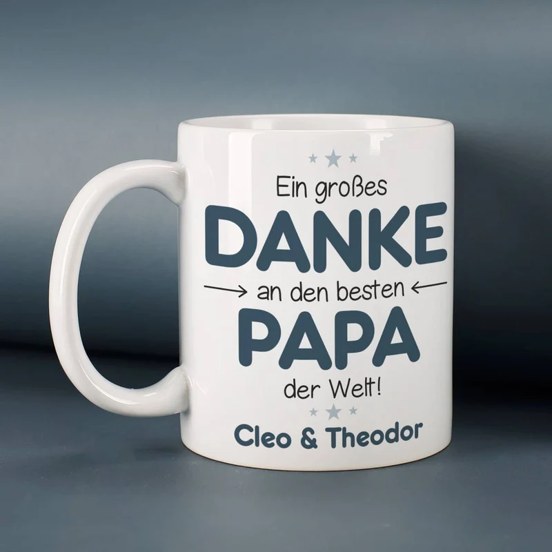 Danke Papa - Fototasse zum Vatertag
