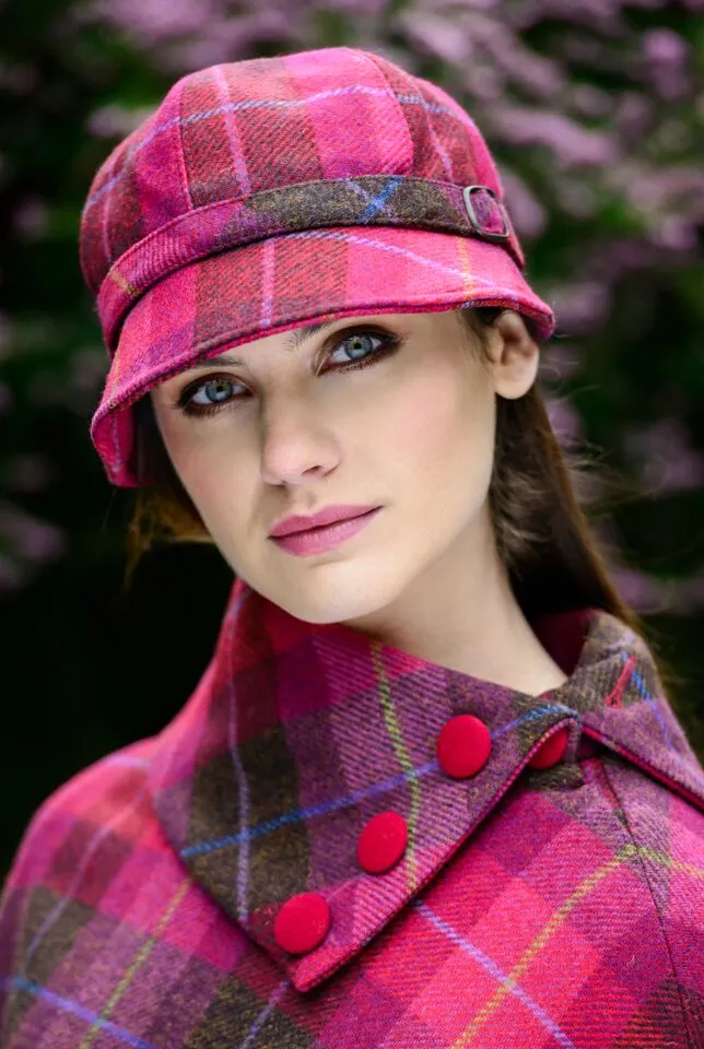 Mucros Flapper Hat | Pink Check