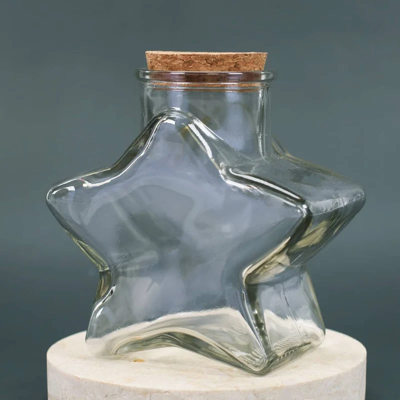 Glasflasche Stern