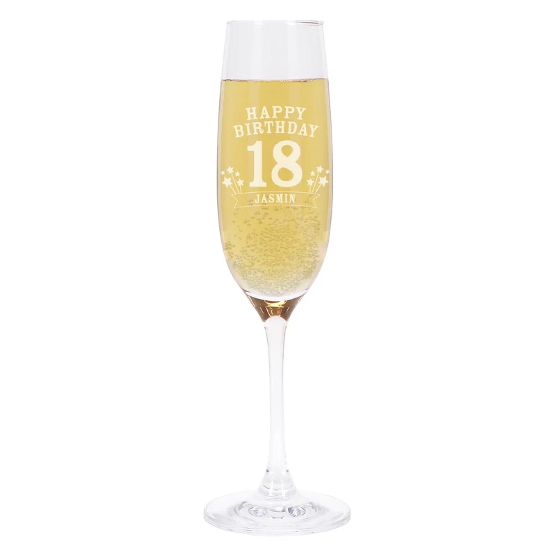 Sektglas - Happy Birthday 18 mit Name