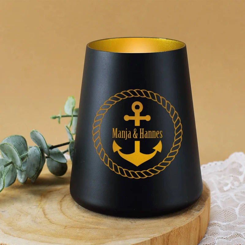 Maritimes Windlicht mit Namensgravur