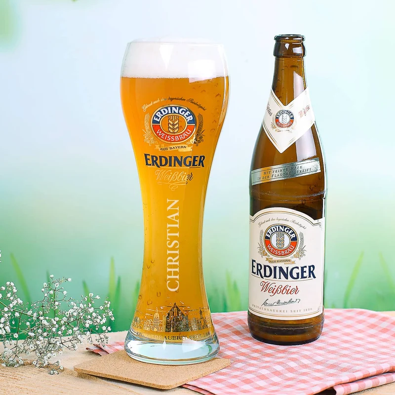 Original Erdinger Weißbierglas mit Gravur Ihres Wunschnamens