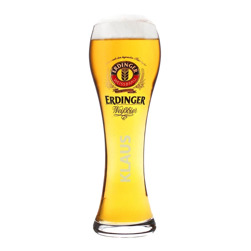 Erdinger Weissbräu Weizenbierglas mit Ihrem Wunschnamen graviert