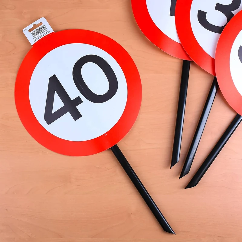 Schild mit Stab zum 40. Geburtstag