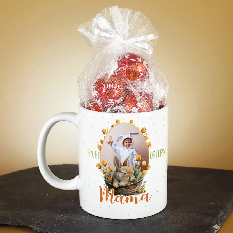 Ostertasse mit Ihrem Foto & Name
