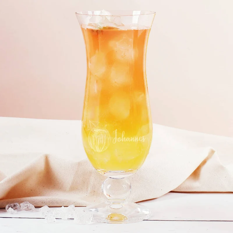 Graviertes Cocktailglas mit Wunschnamen Kokosnuss