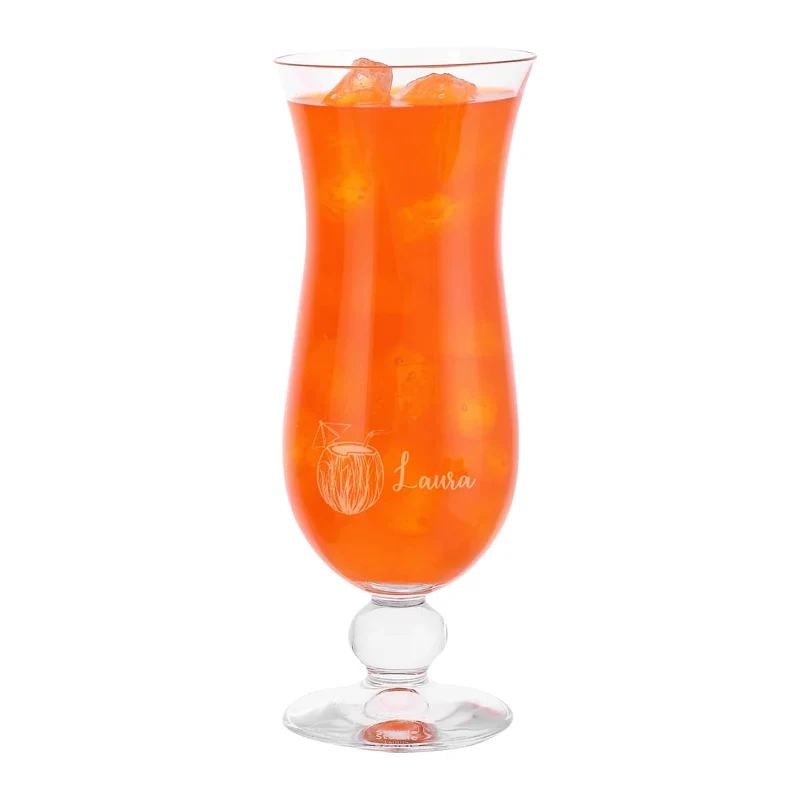 Graviertes Cocktailglas mit Wunschnamen Kokosnuss