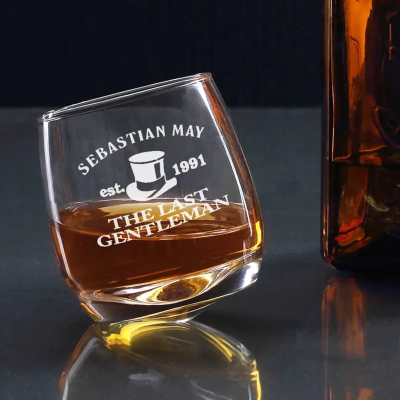 Originelles Whiskyglas für aussergewöhnlichen Gentleman mit hochwertiger Gravur