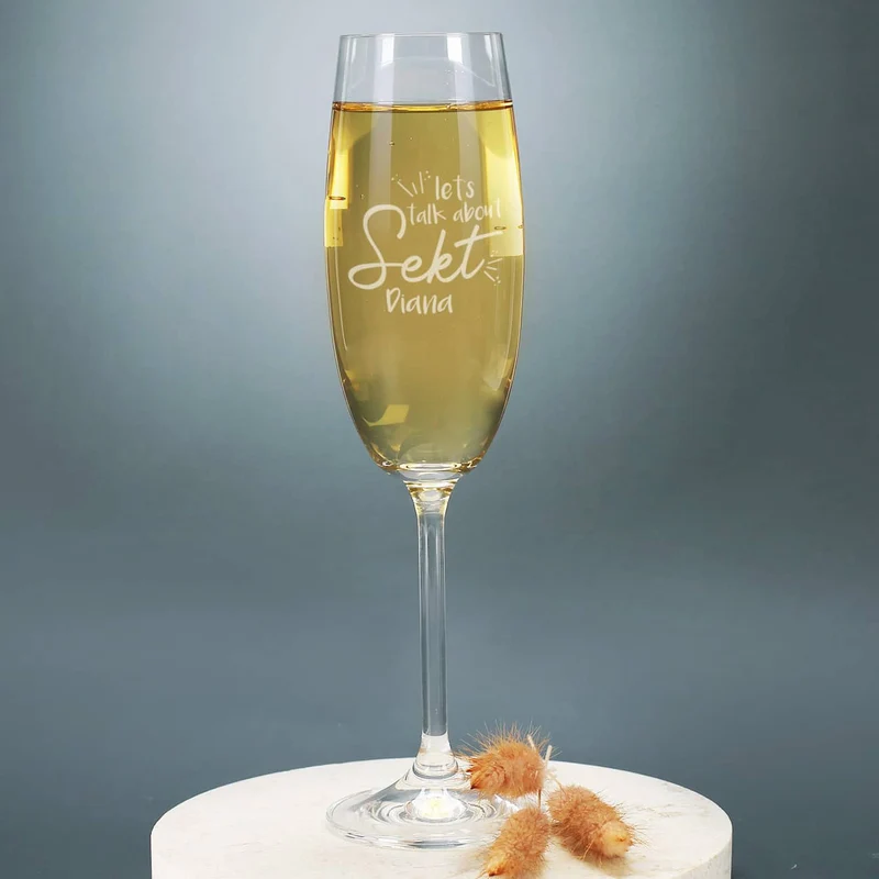 Let's talk about Sekt - Graviertes Sektglas mit Ihrem Wunschname