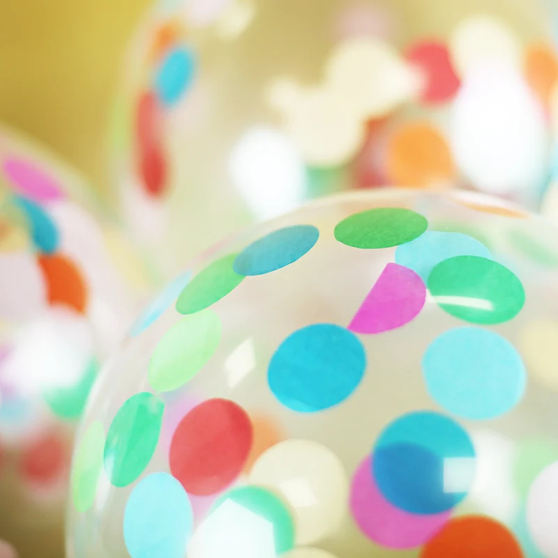 Ballons mit buntem Konfetti 30 cm - 4 Stück
