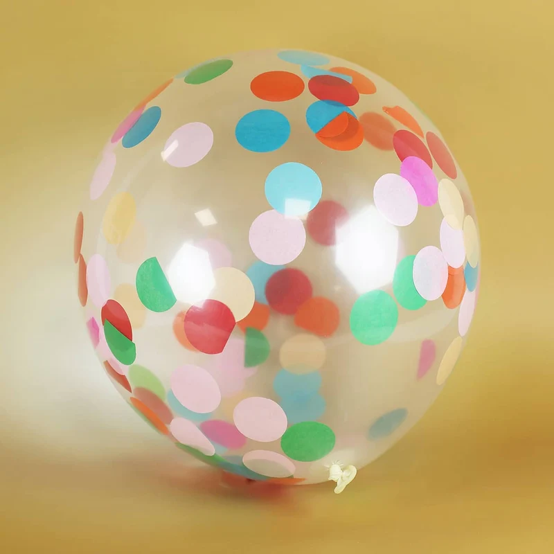 Ballons mit buntem Konfetti 30 cm - 4 Stück