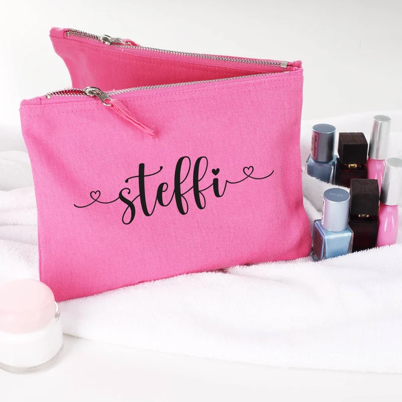 Beautycase in 5 Farben mit Namensaufdruck