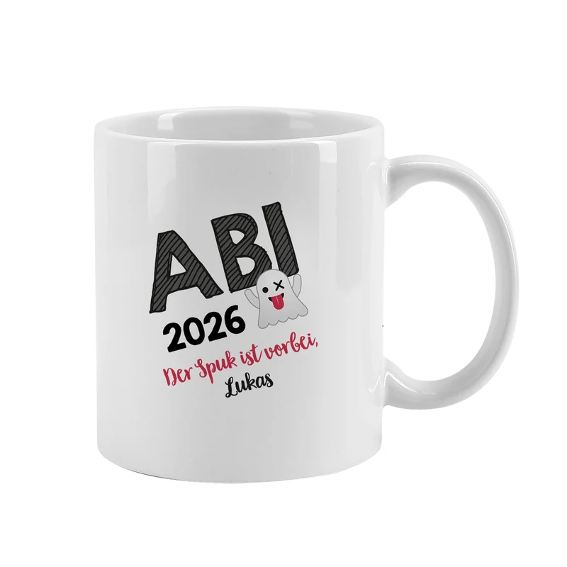 Abitur-Tasse mit Name - der Spuk ist vorbei