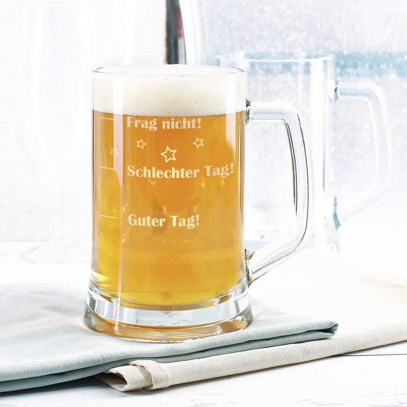 Bierseidel mit Stimmungsbarometer