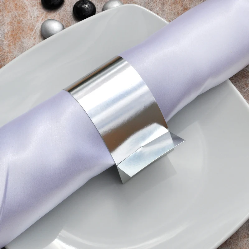 6 Serviettenringe in silber