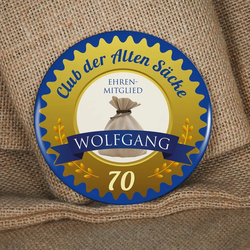 XXL-Button für alte Säcke zum Geburtstag