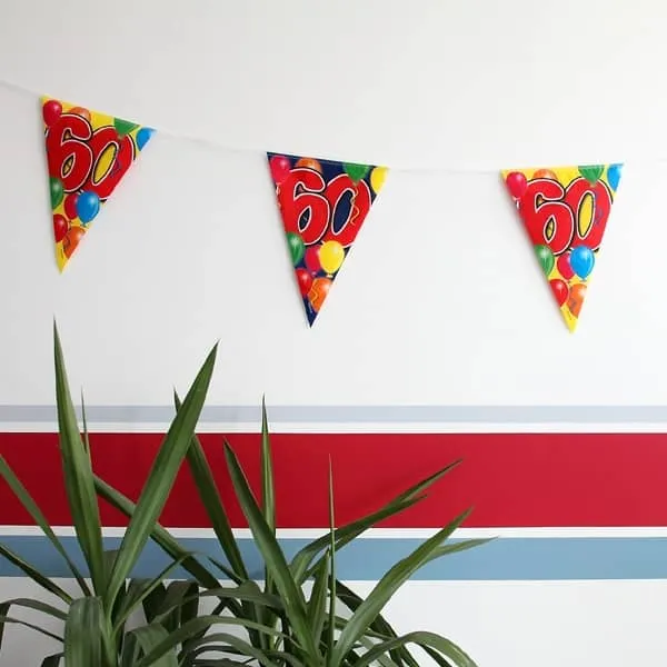 Wimpelkette Luftballons zum 60. Geburtstag
