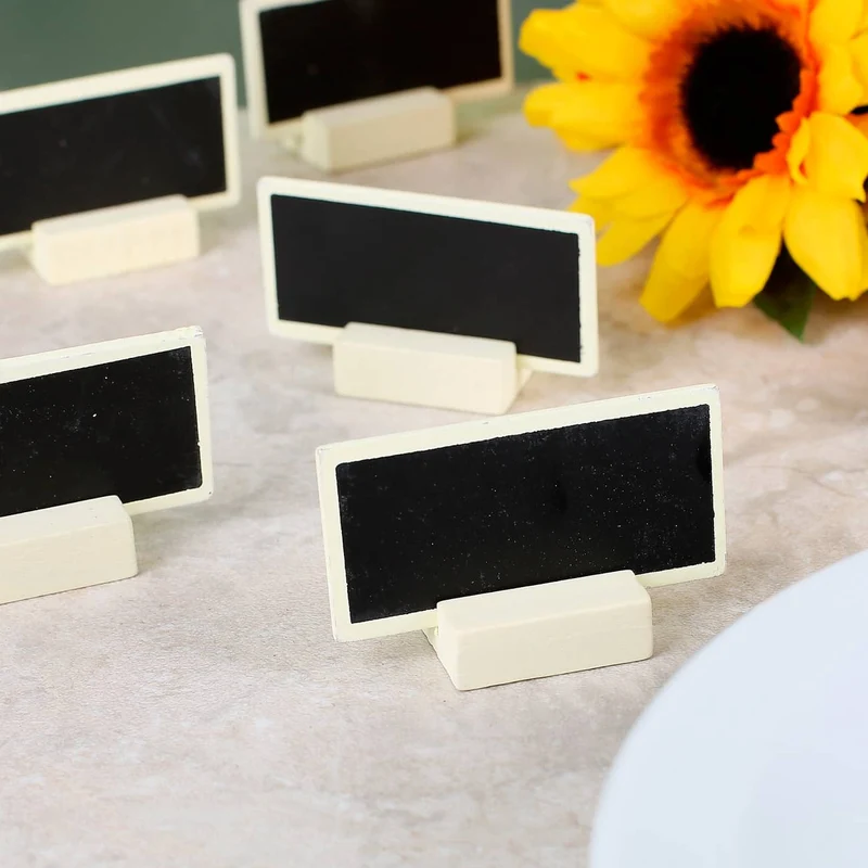 6 Mini Deko Tafel als Platzhalter zur Hochzeit