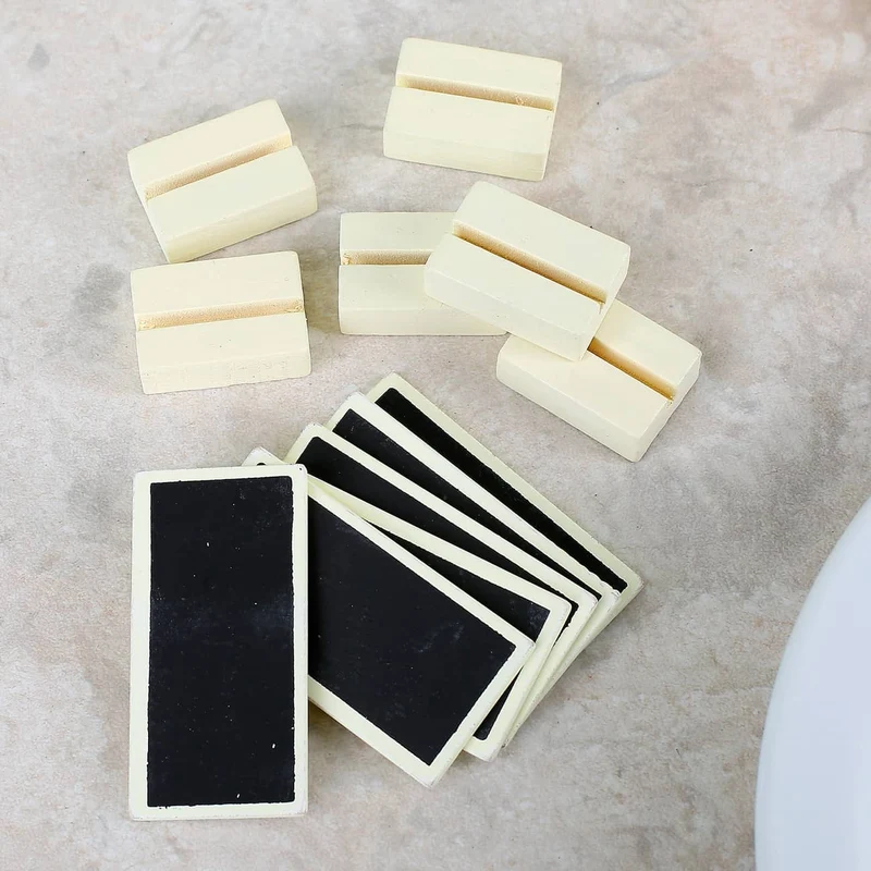 6 Mini Deko Tafel als Platzhalter zur Hochzeit