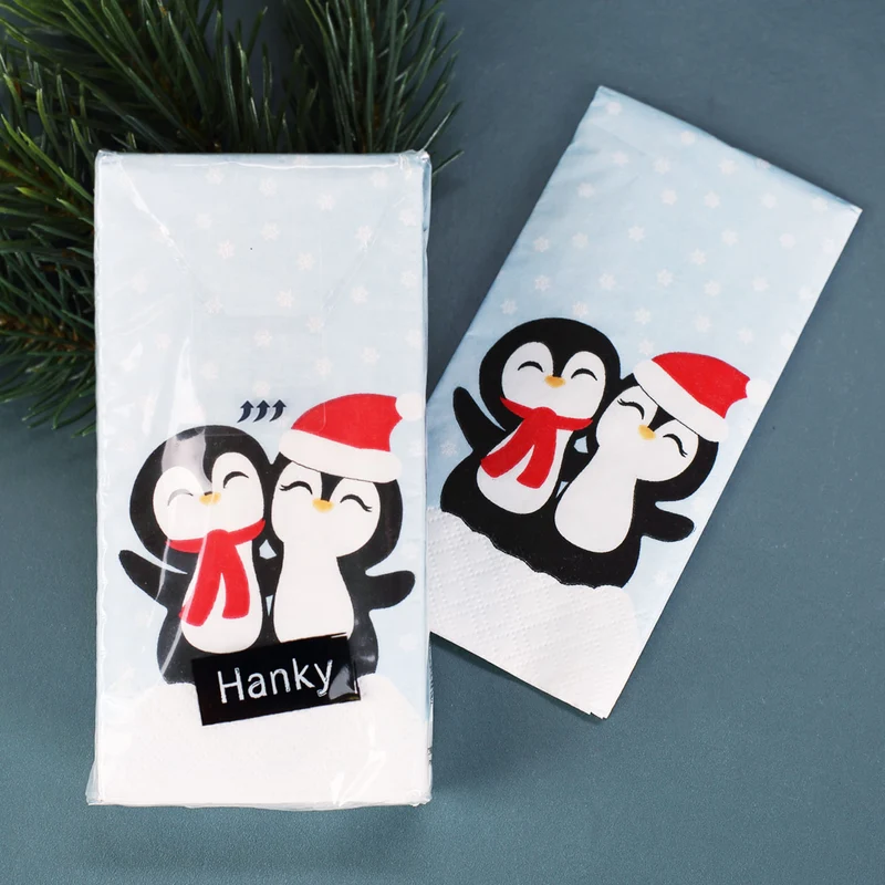 Weihnachtstaschentücher - Pinguin