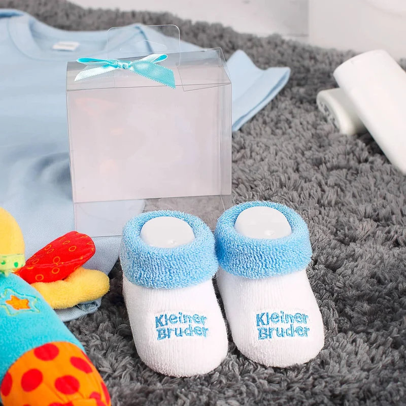 Babys erste Söckchen - Kleiner Bruder in blau