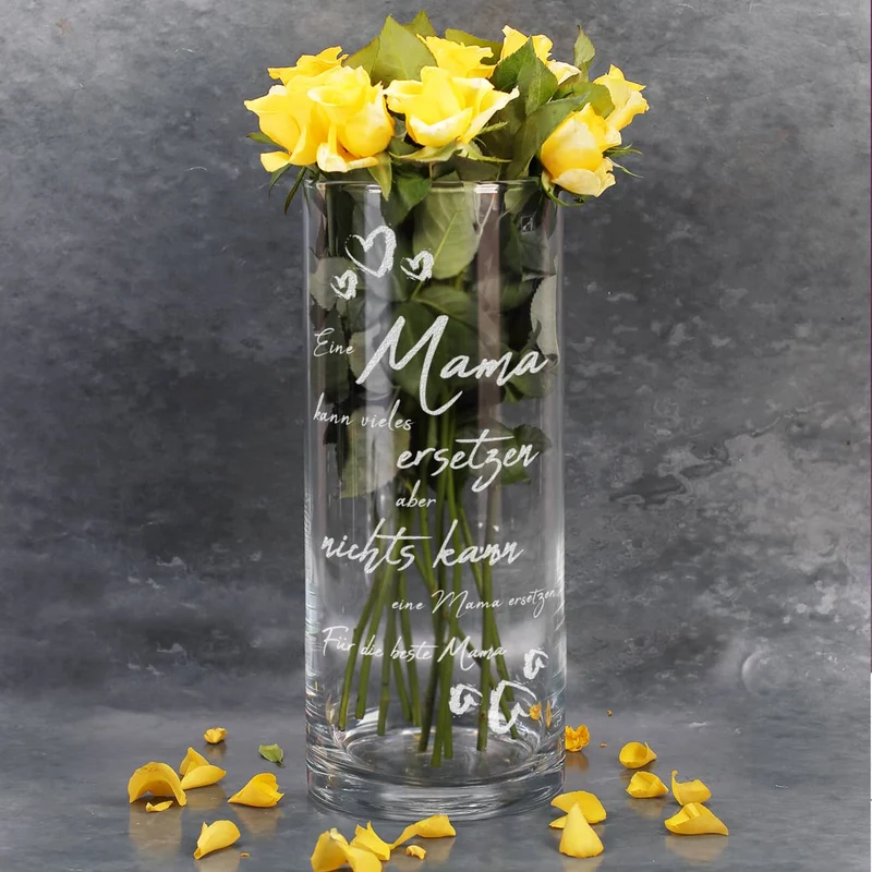 Gravierte Vase zum Muttertag