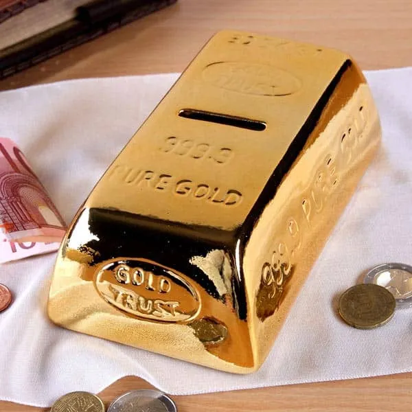 Spardose Goldbarren
