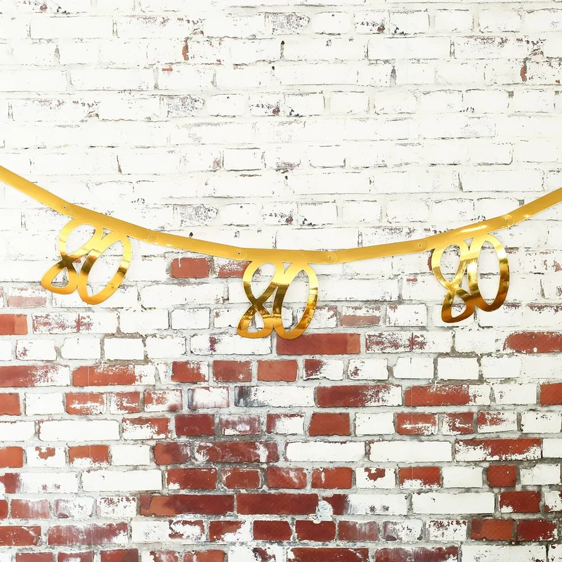 Goldene Girlande zum 80. Geburtstag