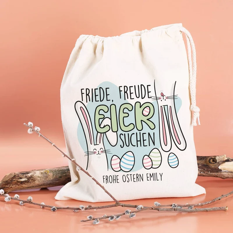 Friede, Freude, Eier suchen - Stoffsäckchen zu Ostern
