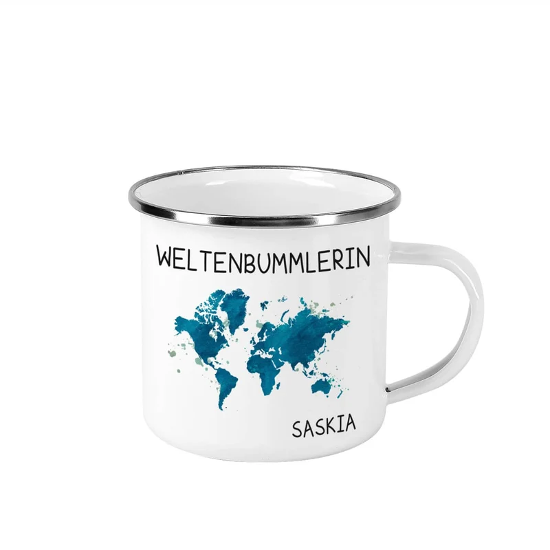 Emaillebecher für Weltenbummler