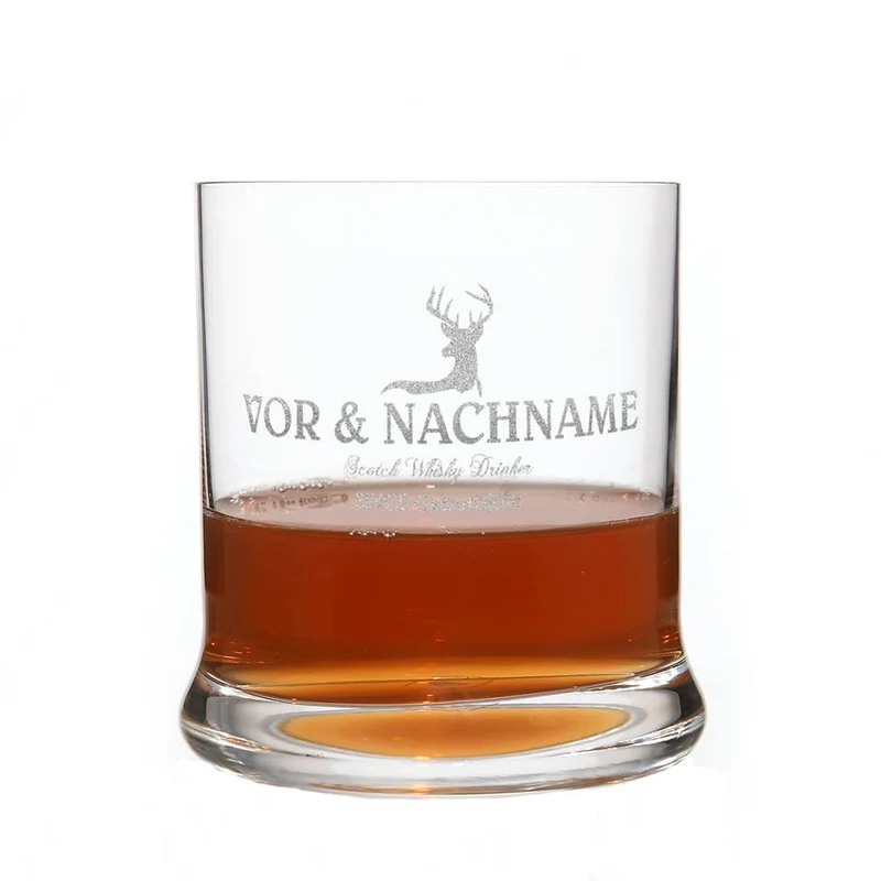 graviertes Whiskyglas Scotch Whiskey Drinker mit Wunschname und Geburtsjahr