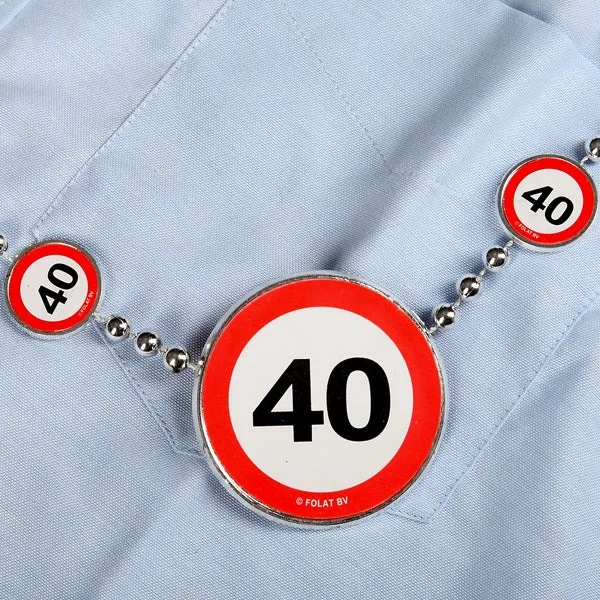 Partykette Verkehrszeichen 40