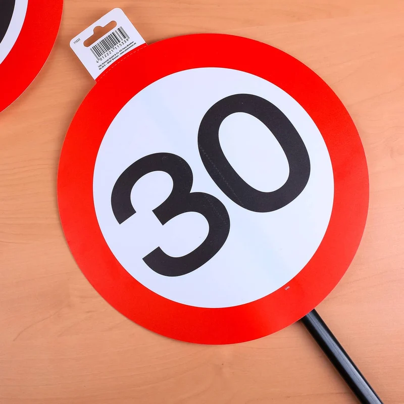 Schild mit Stab zum 30. Geburtstag