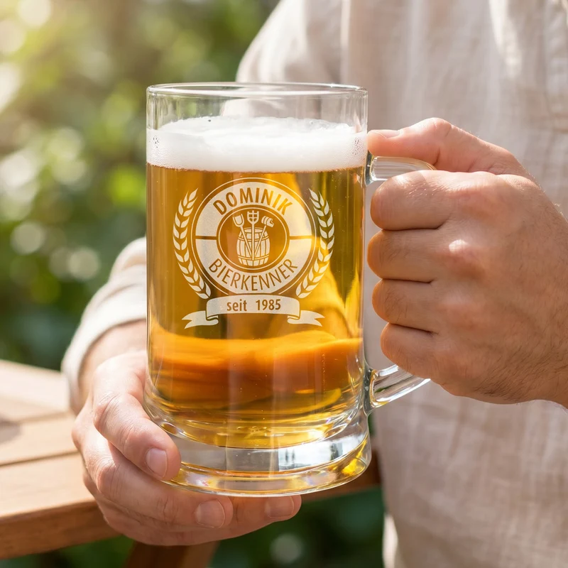 Personalisiertes Bierseidel für Bierkenner