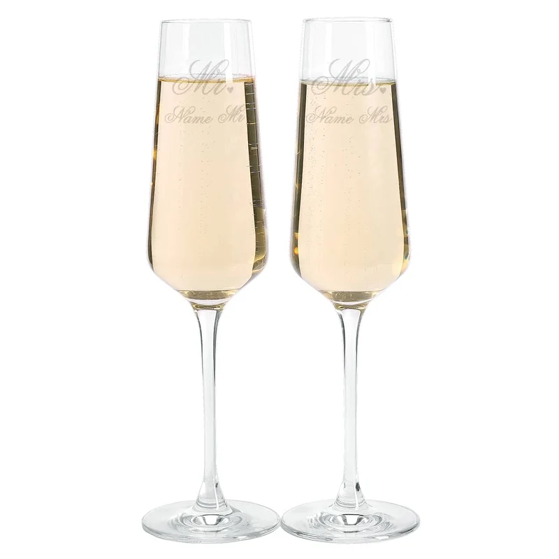 Sektgläser mit Gravur zur Hochzeit