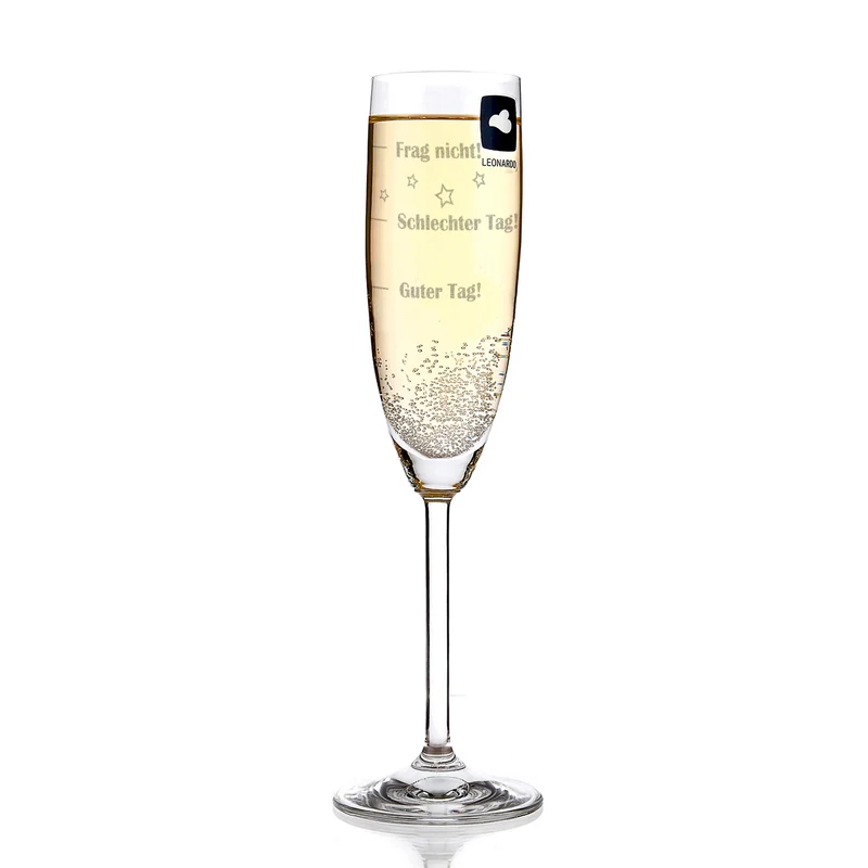 Sektglas Stimmungsbarometer Guter Tag - Schlechter Tag - Frag nicht!