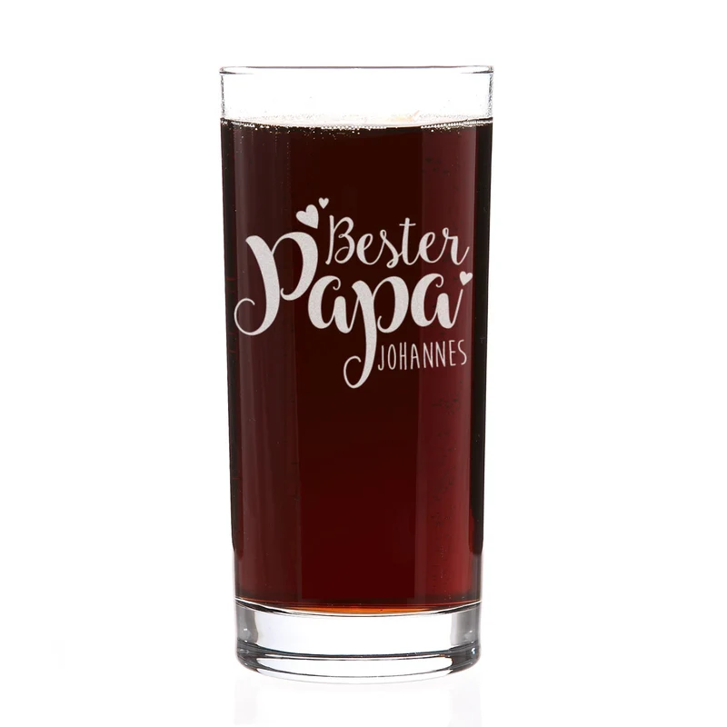 Trinkglas "Bester Papa" mit Name